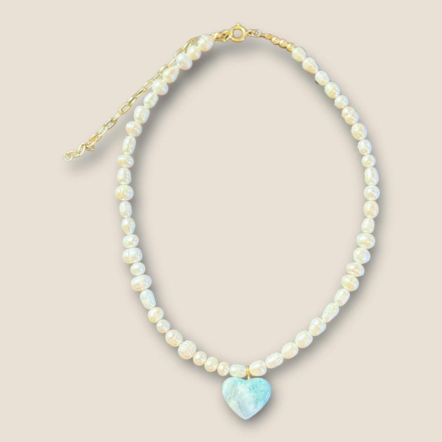 The Pearl & Heart Beaded Necklace