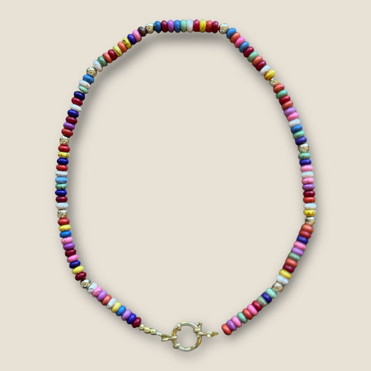 Rainbow Sherbet Beaded Necklace