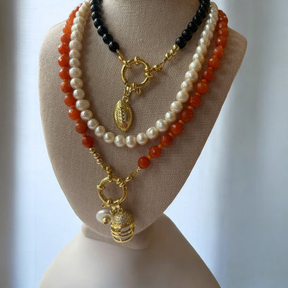 Autumn Spice Beaded Necklace