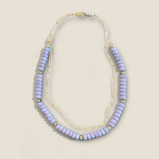 Lilac Beaded Necklace