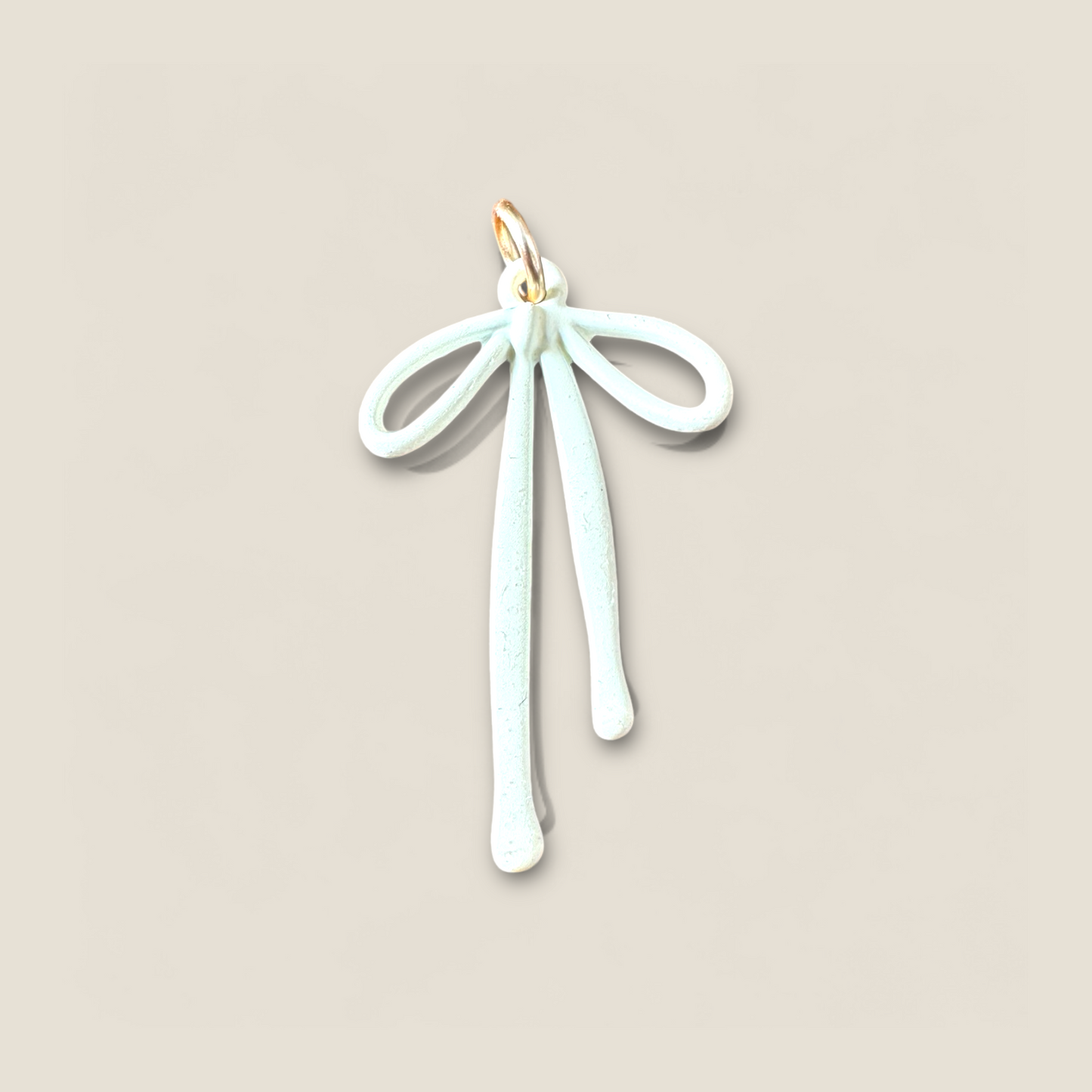 White Bow Charm