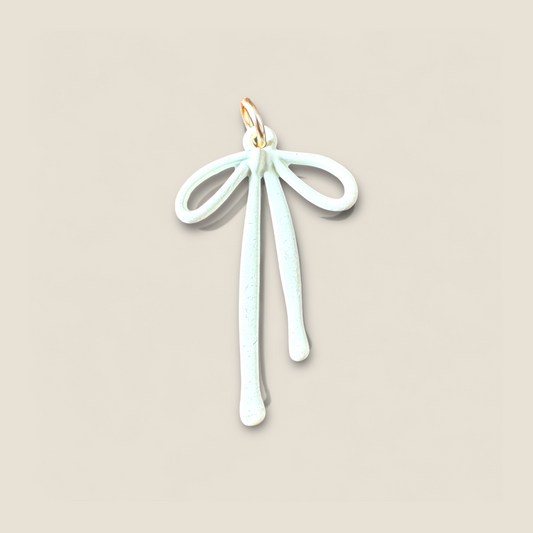 White Bow Charm