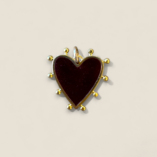 Brown Heart Charm